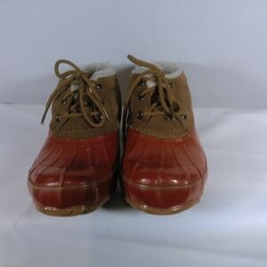 Khombu Brown and Red Winter Boots
